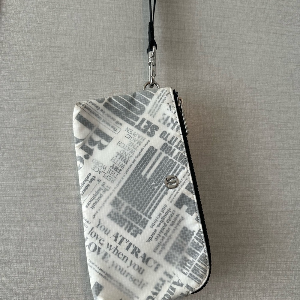 Lululemon Athletica Black and White Wristlet
